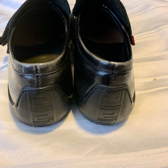 100% Authentic Versace Black Leather Shoes Men's 40.5 EU / US 7.5 - Picture 6 of 8
